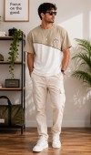 Erkek Beyaz O Yaka Basic T-Shirt 